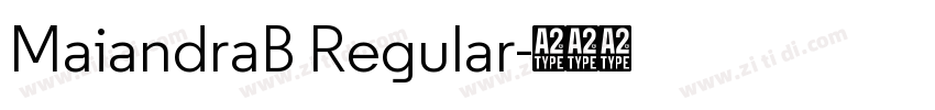 MaiandraB Regular字体转换